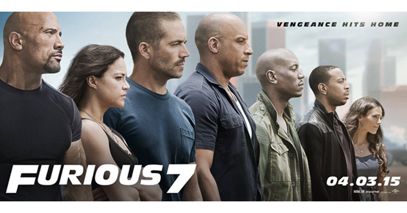 Paul Walker (and his body double brothers) join Vin Diesel and the gang for a rocket ride.